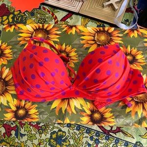 Polka dot swim top